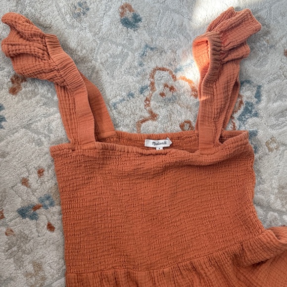 Madewell Sz.8 Lightspun Lucie Flutter-Sleeve Jumpsuit in the color mulled cider - Picture 10 of 12